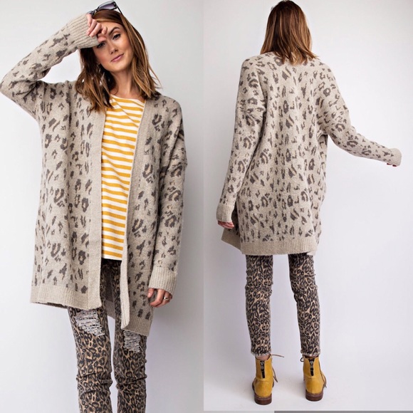 Leopard Cardigan Sweater - Picture 2 of 5